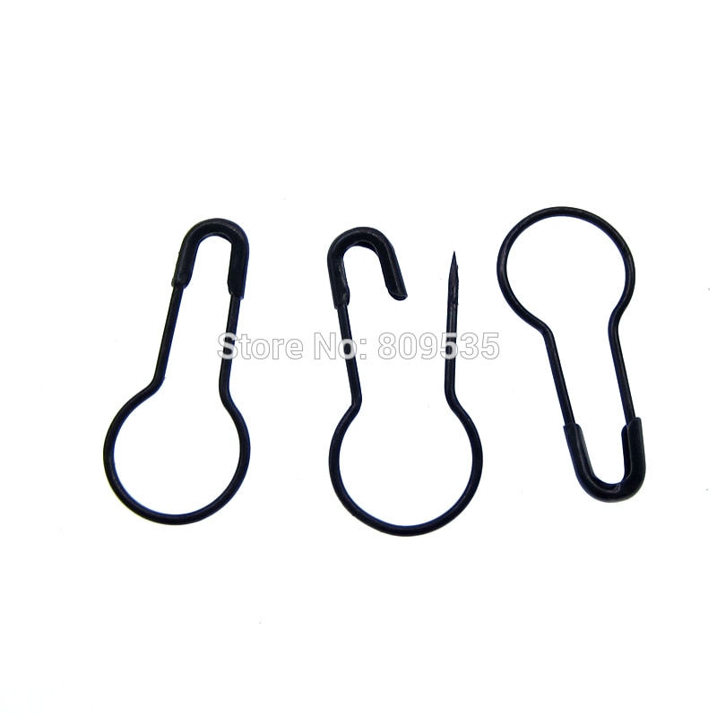 100pcs Black copper small safety pins DIY Craft Supplies round calabash buckle pins clothes knitting for sewing tool 20mm