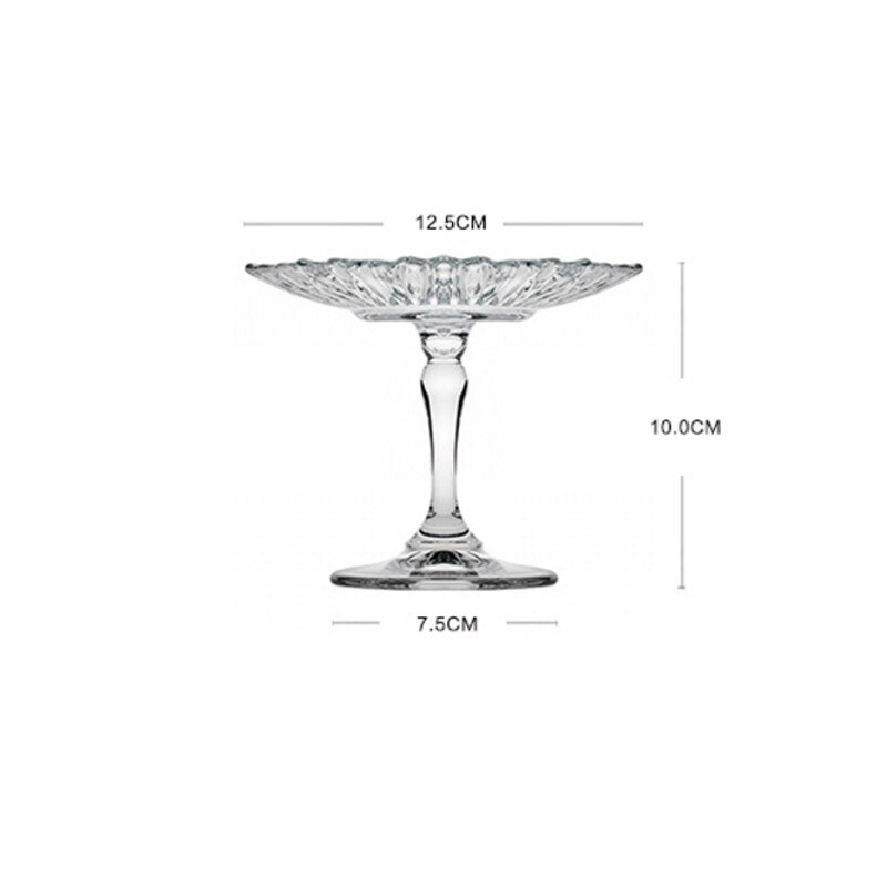 Plateau à gâteau en verre européen avec couvercle anti-poussière ménage pâtisserie assiette Western dessert assiette maison mariage décoration: C