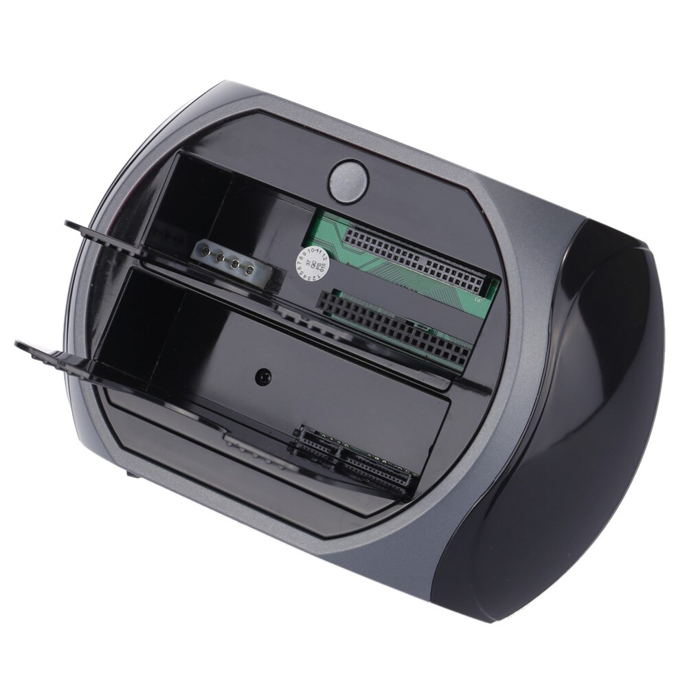 2.5 " 3.5 sata/ide hdd-fodral 2-- docka dual bay hårddisk dockningsstation e-sata kortläsare hub usb-hölje hdd-hölje eu-kontakt