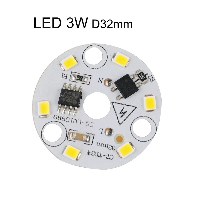 Pcb led 220v ~ 240V SMD2835 3w 5w 7w 9w 12w, pilote ic intégré, perles Led intelligentes IC SMD, Source de lumière pour ampoule Led, 5 pièces,