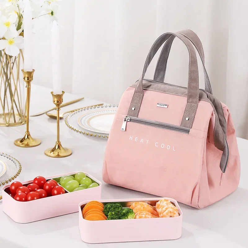 Duża torba na lunch dla kobiet Wodoodporna, zwięzła, wygodna, świeża torba termoizolacyjna Termiczne pudełko na żywność na lunch Przenośna torba podróżna na piknik Bolsa