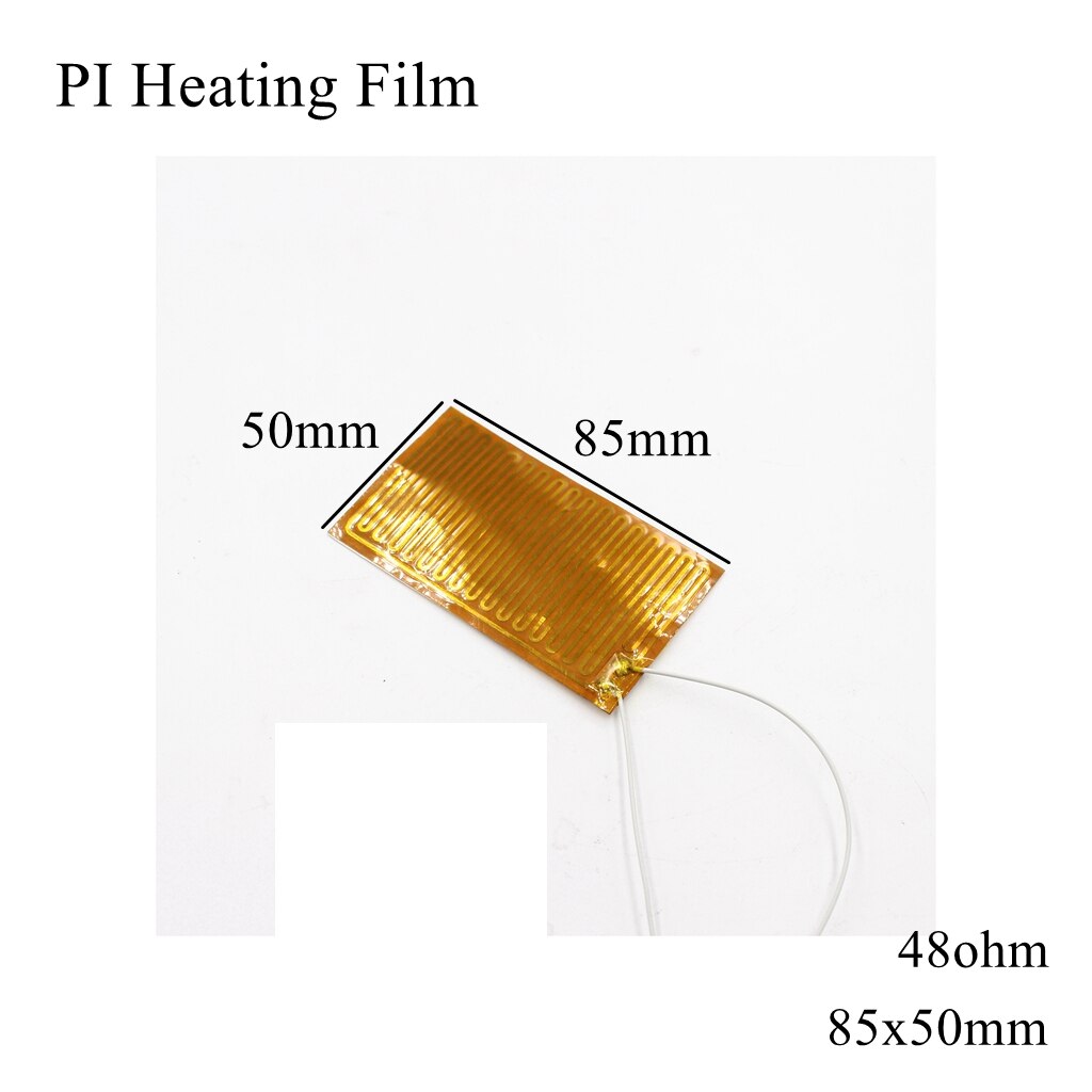 80x35mm 5V 12V 24V 110V 220V Pi Heizung Film Polyimid Klebstoff Elektrische heizung Platte Tafel Pad matt Kraftstoff Folie Öl Motor- Panzer: 85x50mm