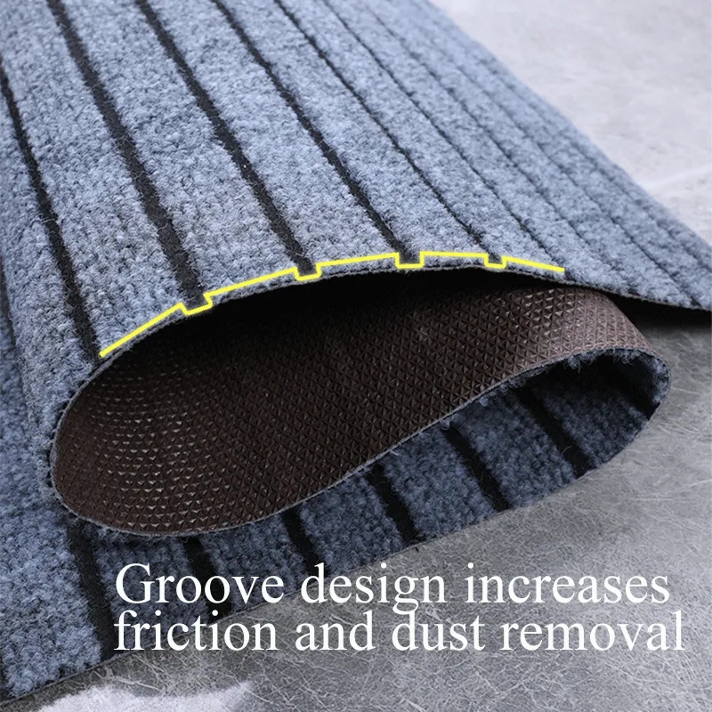 Anti Slip Long Kitchen Mat Floor Carpet Entrance Doormat Hallway Rug Stripe Outdoor Mats Easy To Clean Full Coverage DIY Mat