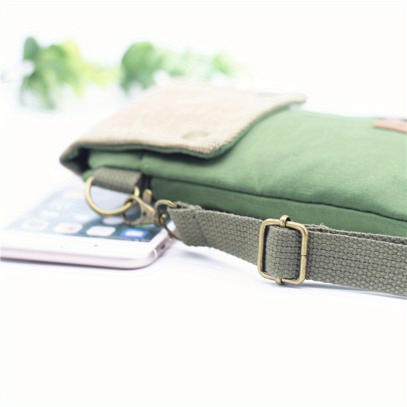 Mini bolso cruzado de tela, bolso para teléfono móvil con contraste de Color, bolso de hombro clásico para mujer, bolso cruzado pequeño, combina con todo