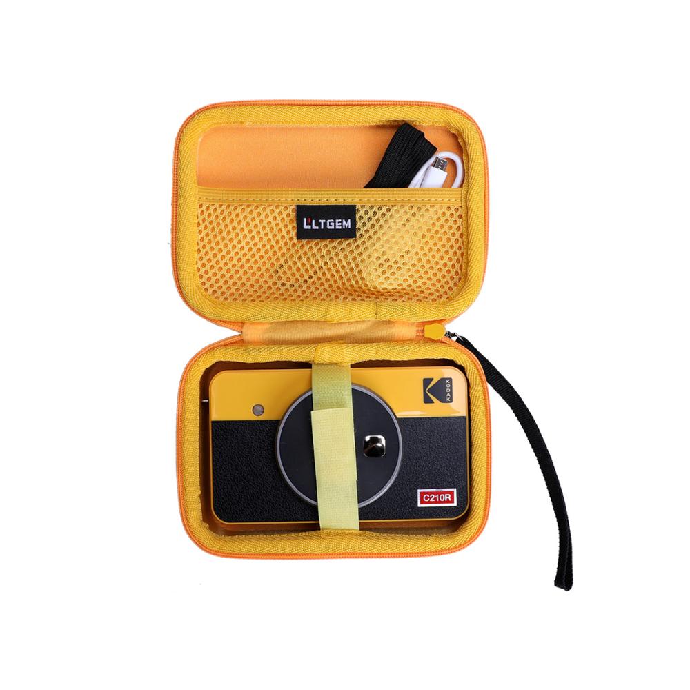 Ltgem vandtæt eva hårdt etui til kodak mini shot 2 retro bærbart trådløst instant kamera &amp; fotoprinter-gul