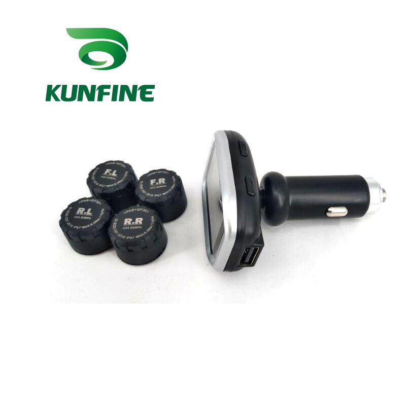 Smart Car TPMS Tire Pressure Monitoring System cigarette lighter Digital LCD Display Auto Security Alarm Systems Tyre Pressure