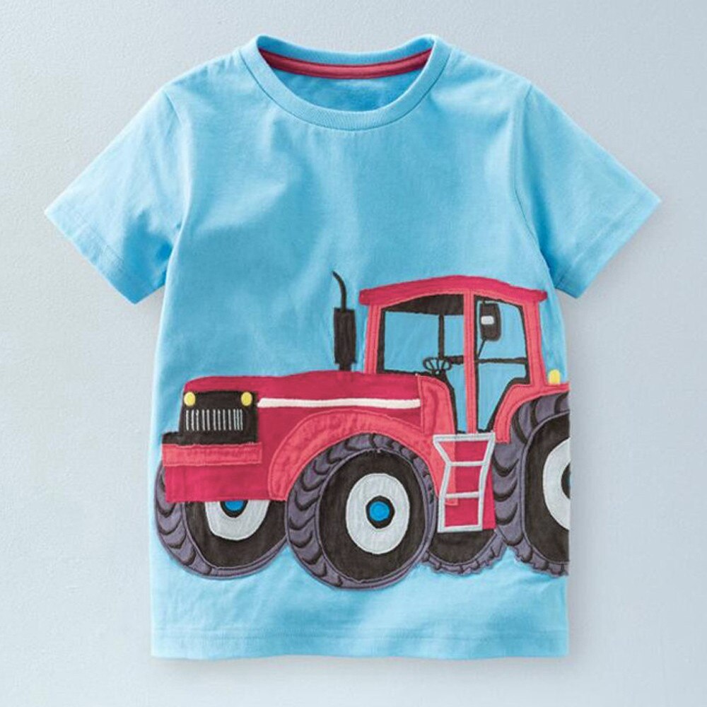T-shirt Cartoon Peuter Kids Baby Jongens Meisjes Kleding Korte Mouwen Afdrukken Cartoon Tops T-shirt Blous Baby Jongens Kleding Kostuum #45