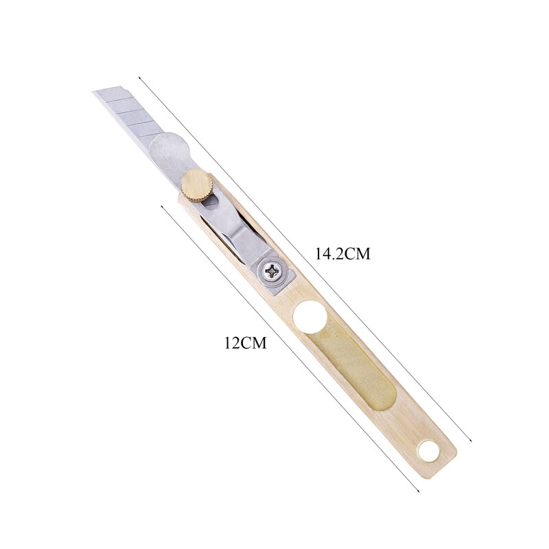 Leathercraft Tools Stainless Steel Leather Cutting Knife Leather Cut Tools Edging Leather Copper Trimming Knife with Blade