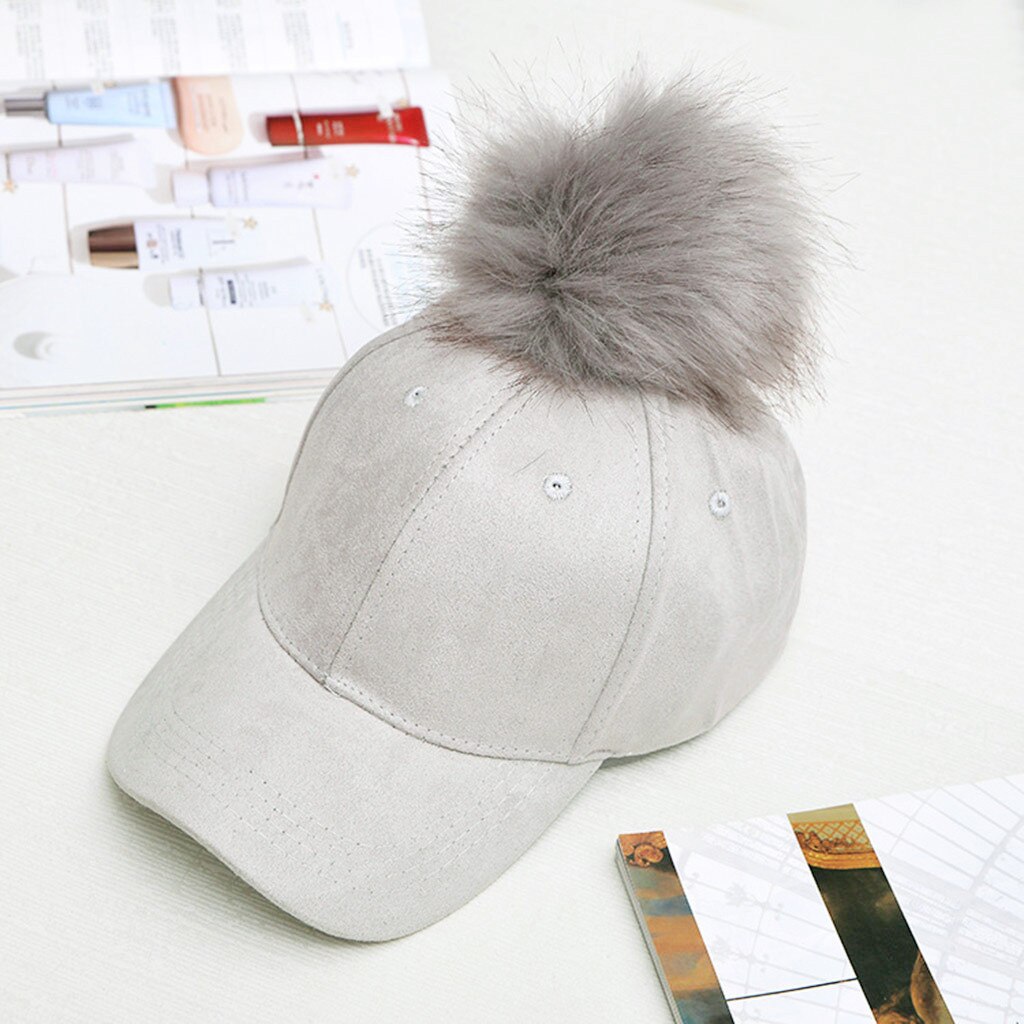 Casquette de Baseball unisexe d'hiver | Chapeau pour hommes et femmes, chapeau avec boucle en fausse fourrure mignonne, Streetwear Gorra Hombre