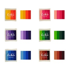 6Pcs Kids Vingerafdruk Schilderij Kleurrijke Stempelkussen Gradiënt Kleuren Stempel Partner Kindje DIY Art Craft Seal Graffiti Tool Vroege educat