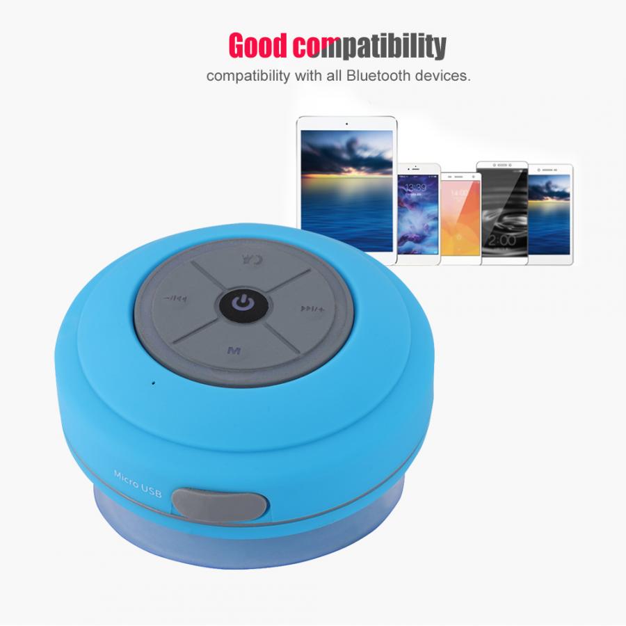 Q9 Bathroom Mini Speaker Waterproof Hands-Free Bluetooth Speaker with Microphone Suction Cup