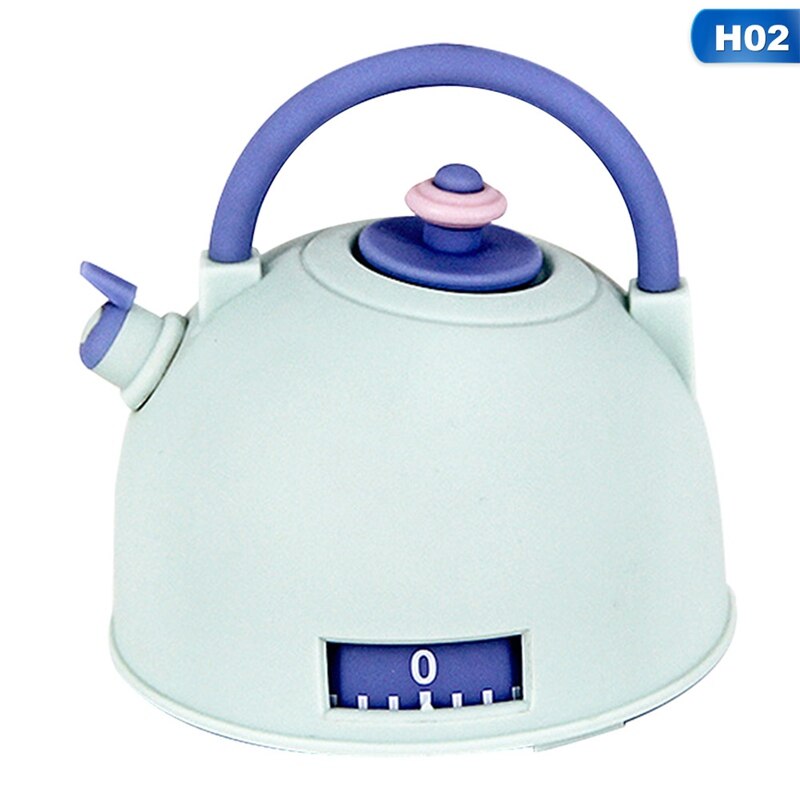 Kitchen Timer Pot Kettle Shape 60 Minutes Mechanical Timer Countdown Timer Alarm Clock Reminder for Cooking Gadgets: 02