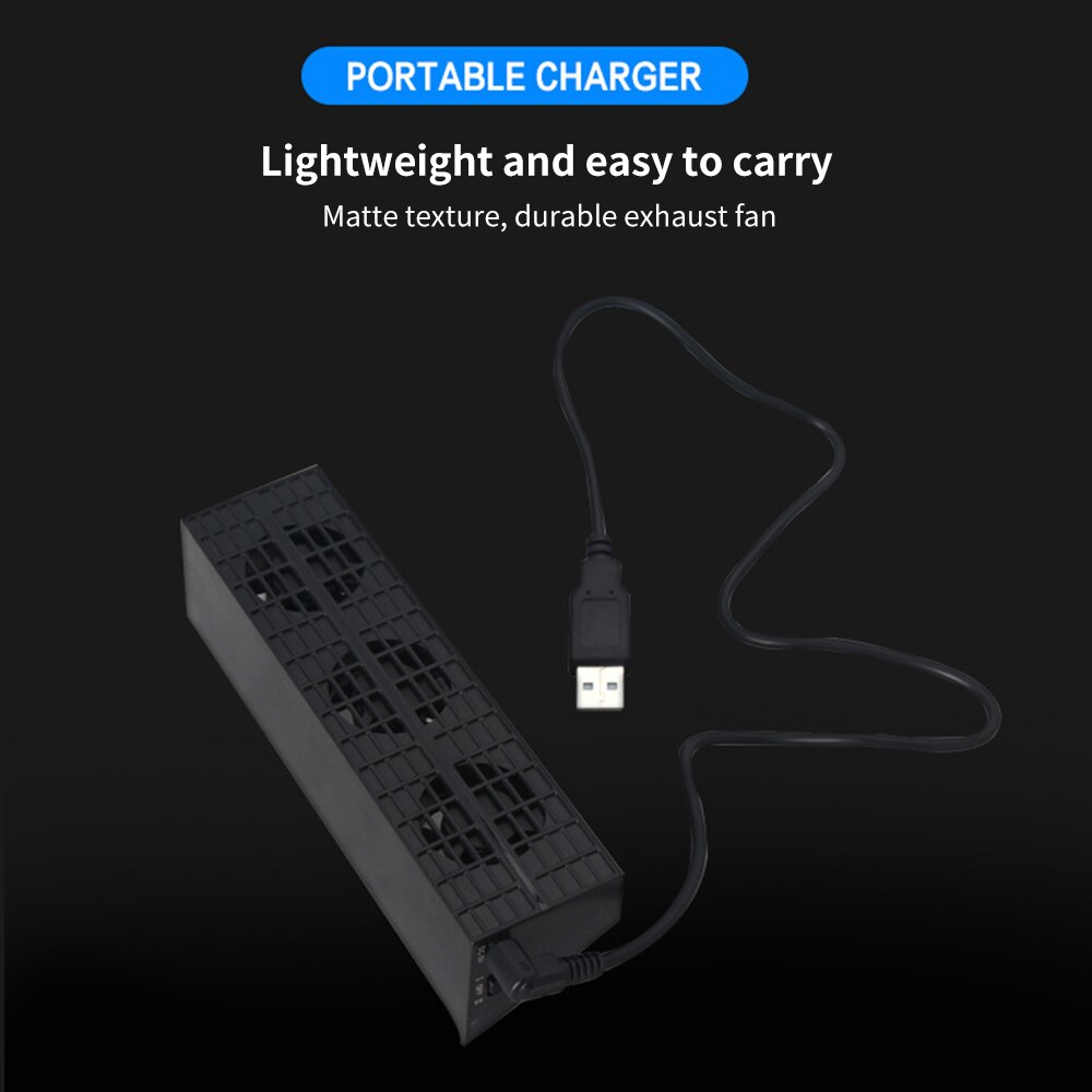 Smart Cooling Fan For Sony Play Station 4 PS4 Slim Plug And Play Console Cooler Smart Cooling Fan Smart Thermostat 3 Fans