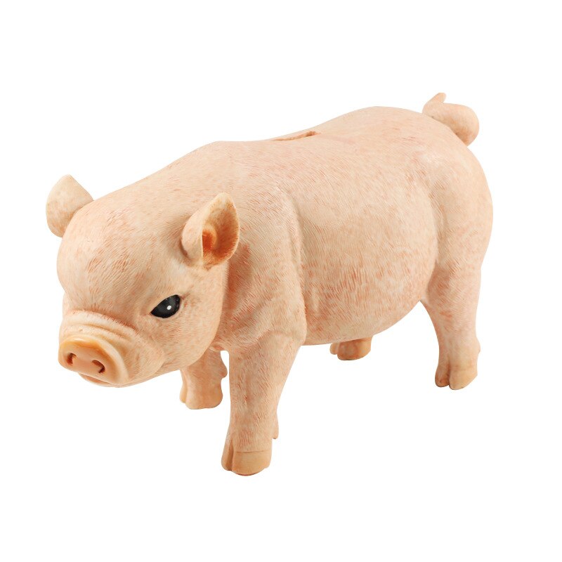 Home decoration super large capacity three color super cute pig piggy bank resin crafts ornaments