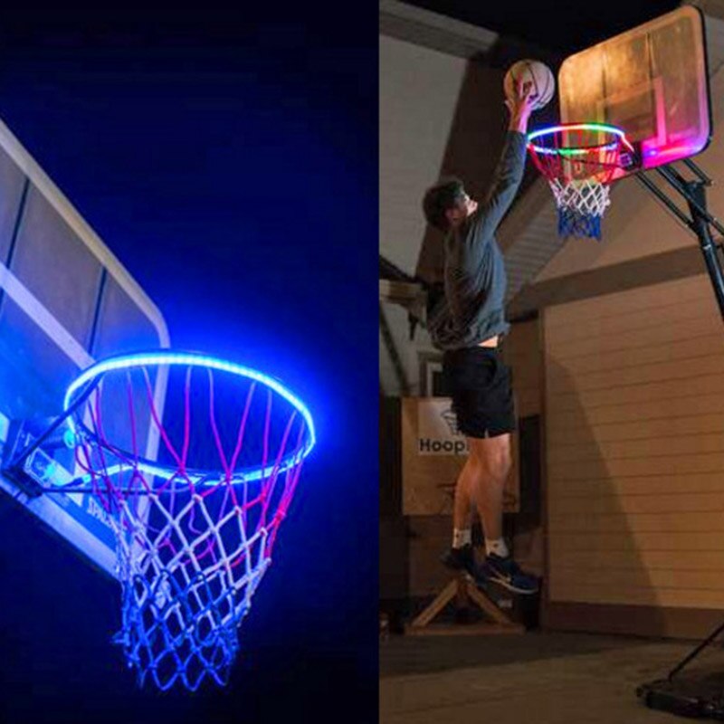 LED Basketball Hoop Light - Solar Powered Color Changing Induction Lamp