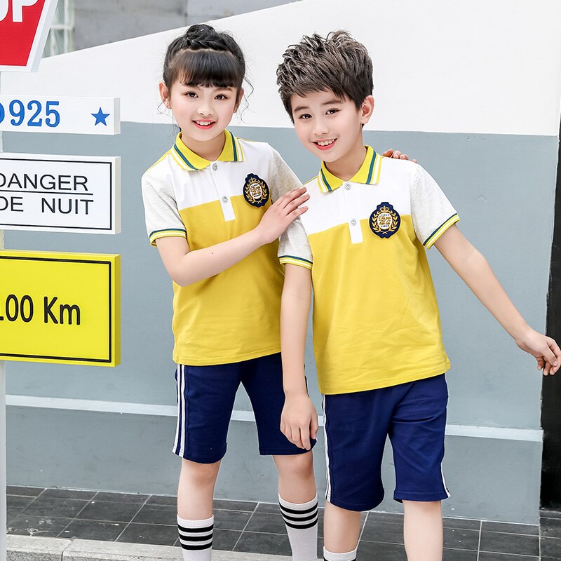 Jk uniform primary school short-sleeved school uniform summer children's sports suit kindergarten uniform: 2 / 110