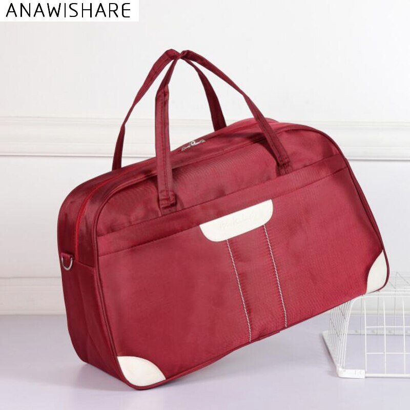 ANAWISHARE Women Travel Bags Men Luggage Travel Duffle Bag Nylon Waterproof Daily Travel Handbag Shoulder Bag Bolso Deporte