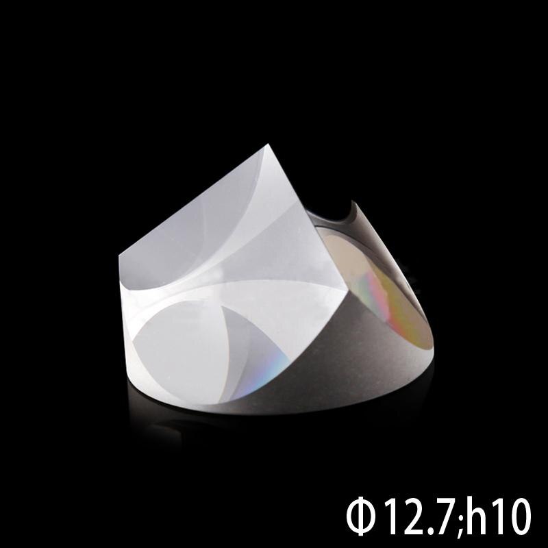 Optical Glass Pyramid Prism K9 12.7mmx10mm Physics Refractor Light Spectrum