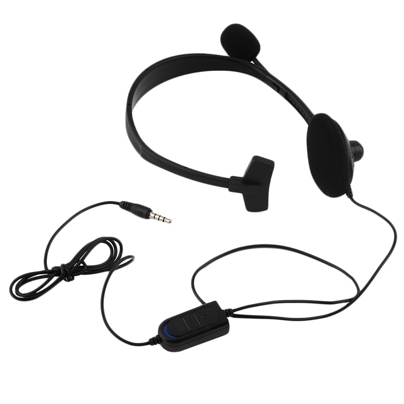 1 Pcs 3.5Mm Koptelefoon Een Oor Gamer Headset Bedrade Koptelefoon Koptelefoon Gaming Headset Met Microfoon Noise Cancelling Voor PS4