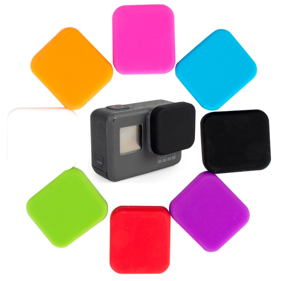 Tapa protectora de la Lente de la cubierta de silicona suave de 8 colores Probty para GoPro Hero 5 Black Camera Go Pro 5 Accesorios
