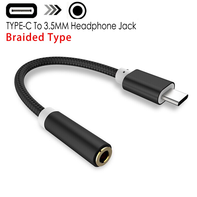 Type C naar 3.5mm Jack Koptelefoon Kabel USB Type-C 3.5 AUX Hoofdtelefoon Adapter voor Huawei Mate 10 p20 Xiao mi mi 6 6X mi X 2s een plus