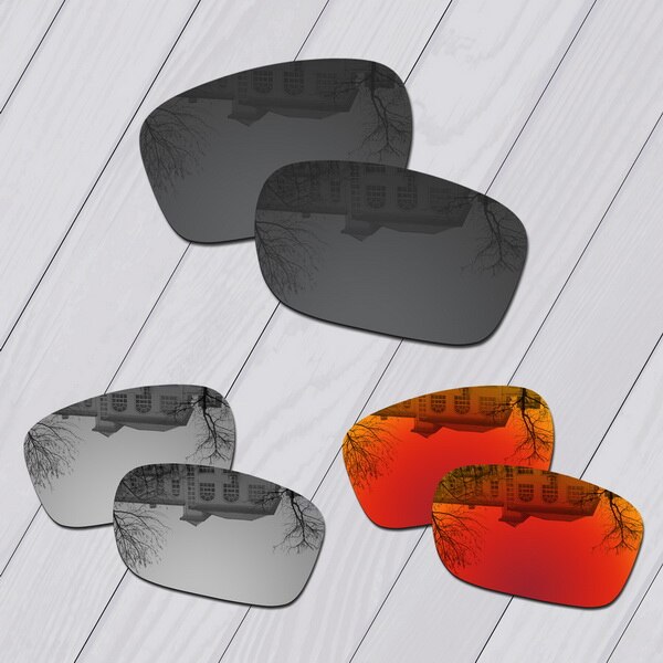 E.o.s lentes de substituição, com polarização melhorada para óculos de sol oakley jupiter squared-múltipla escolha: Black-Silver-Red