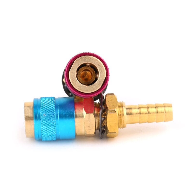 Adaptateur de gaz refroidi à l'eau raccord rapide pour torche de soudage TIG + prise 8mm