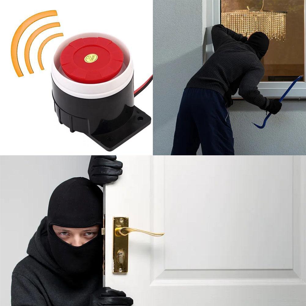 Loud Indoor Siren 120dB Alarm Horn Wired Durable Alarm For Home Security DC 12V Family House Safety Supplies Accessories