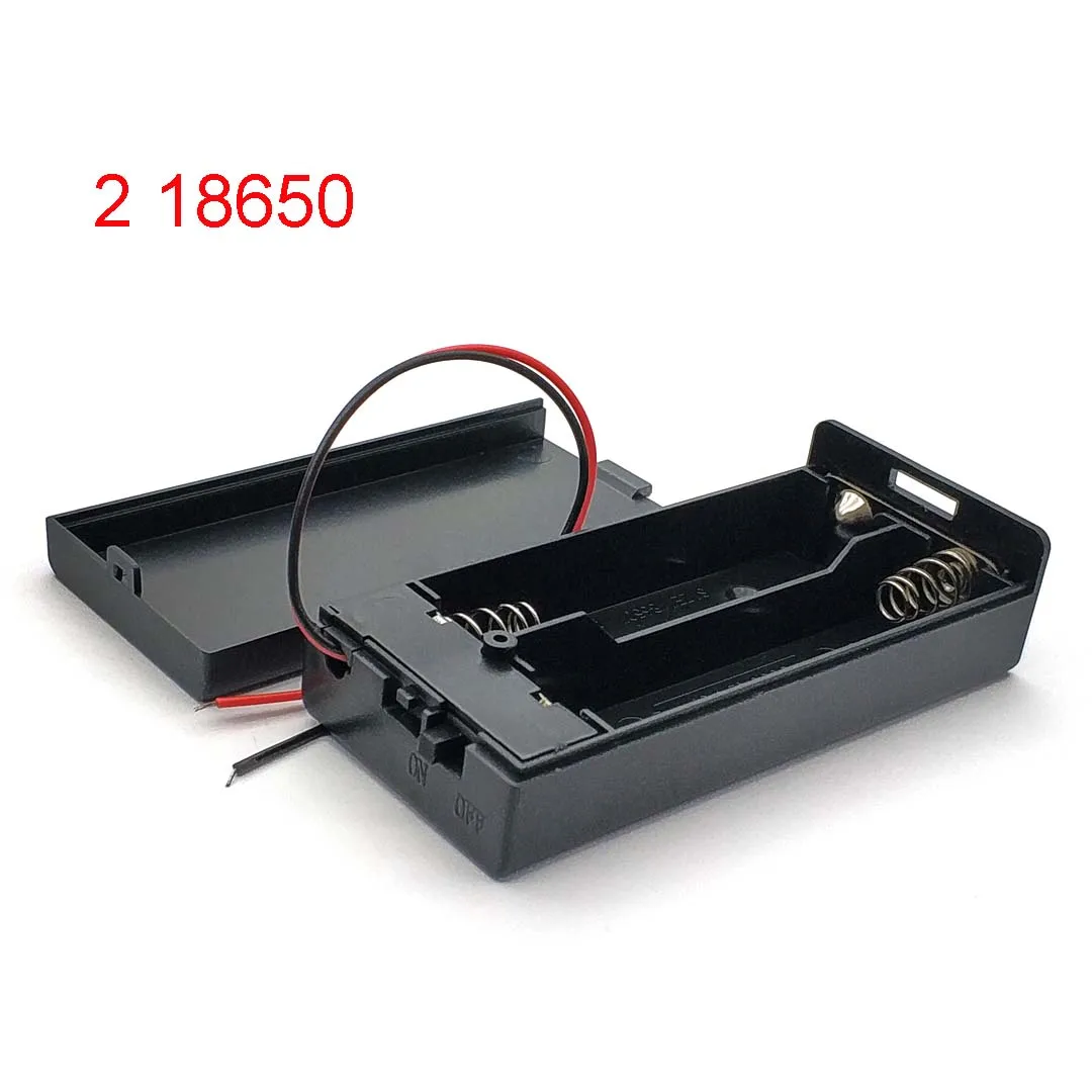 18650 batterijhouder 3,7 V 18650 batterijhouder 2x18650 batterijenhouder 2 slots container met AAN/UIT-schakelaar Uitgangsspanning 7,4 V: Default Title