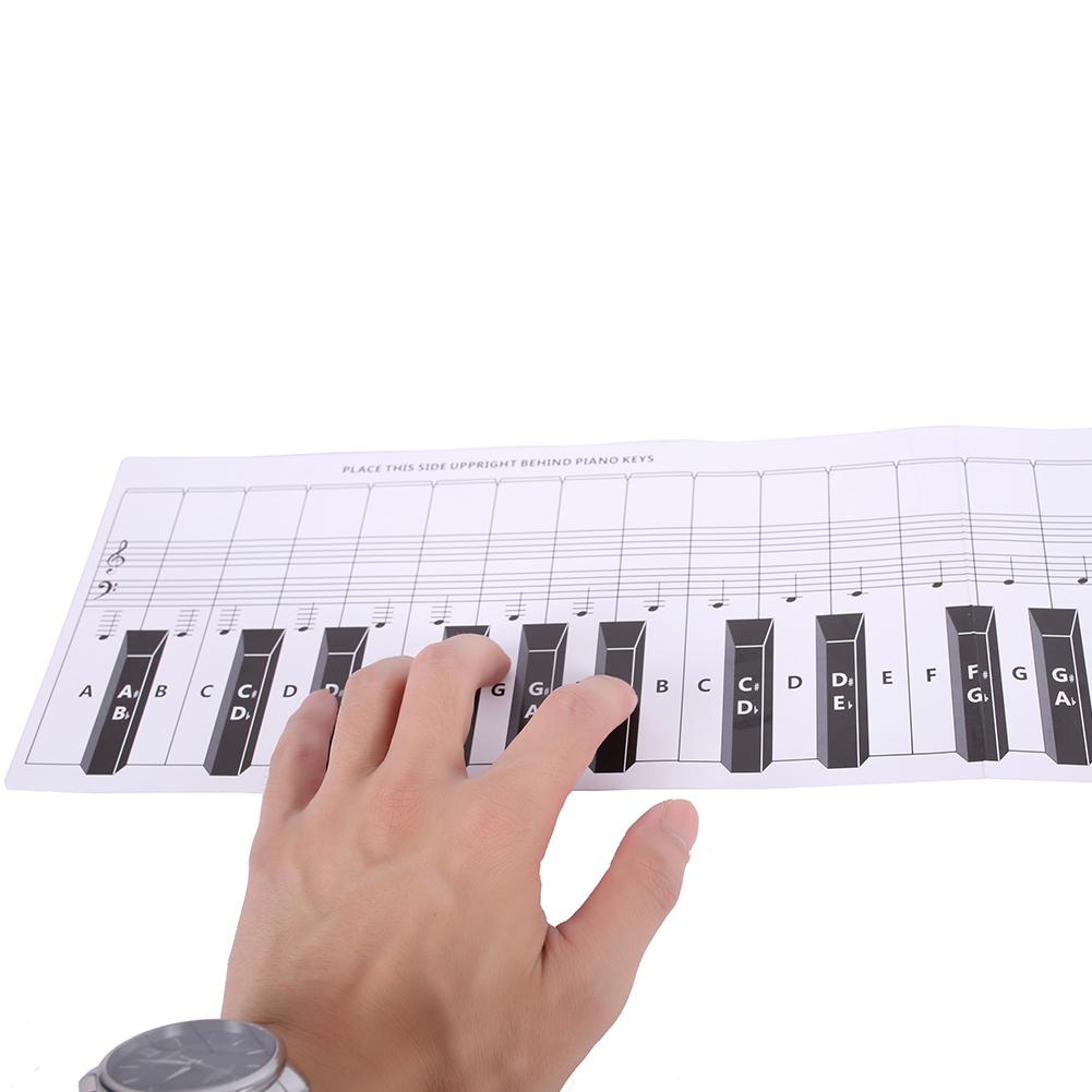 Tableau des touches de Piano, exercice du clavier en papier, Guide du clavier, dessin de contraste, Instrument de musique