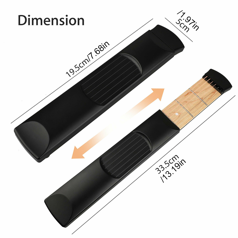 Portable Pocket Guitar Practice Neck Tool with 6 Strings and 6 Frets Ideal for Beginners Enhancing Chord Skills Anytime Anywhere