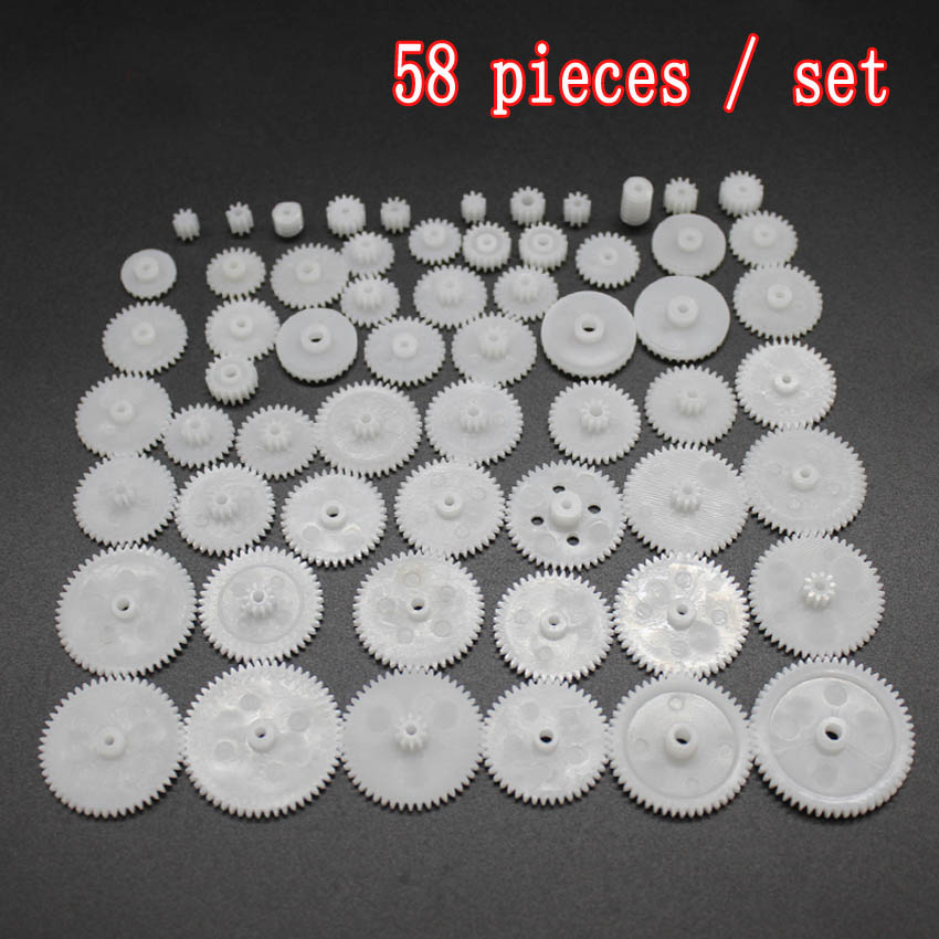 46-82 Soorten tandwielen 0.5 Module Plastic Gear Voor Motor gear wrap robot Reductie Reducer Versnellingsbak DIY Speelgoed Model accessoires: YELLOW