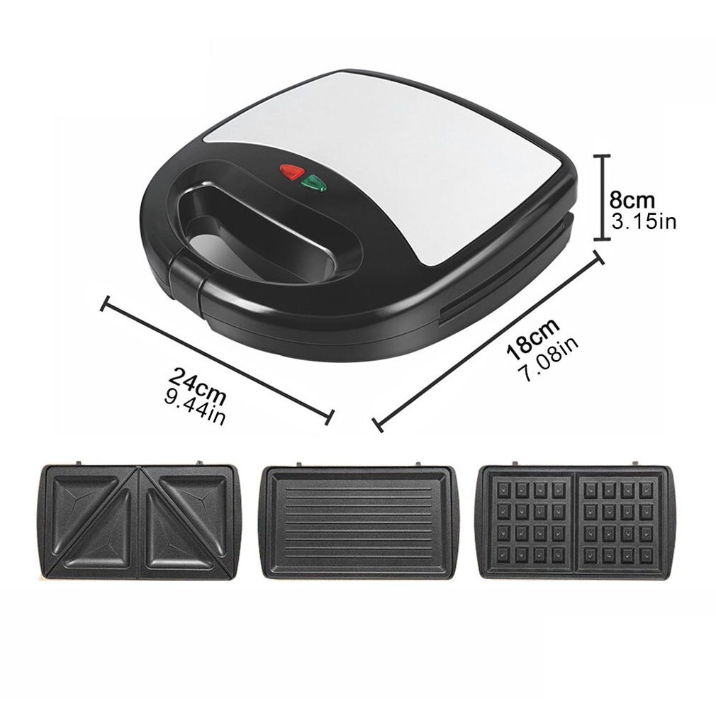 3-in-1 Waffle Machine sandwich maker waffle maker heating electric baking pan steak machine Panini breakfast machine