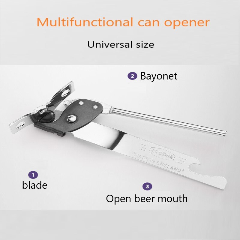 Can Opener Bottle Opener Drink Bottle Opener Traveling Camping Tools Openers Stainless Steel Butterfly Tin Can Opener Jar Opener