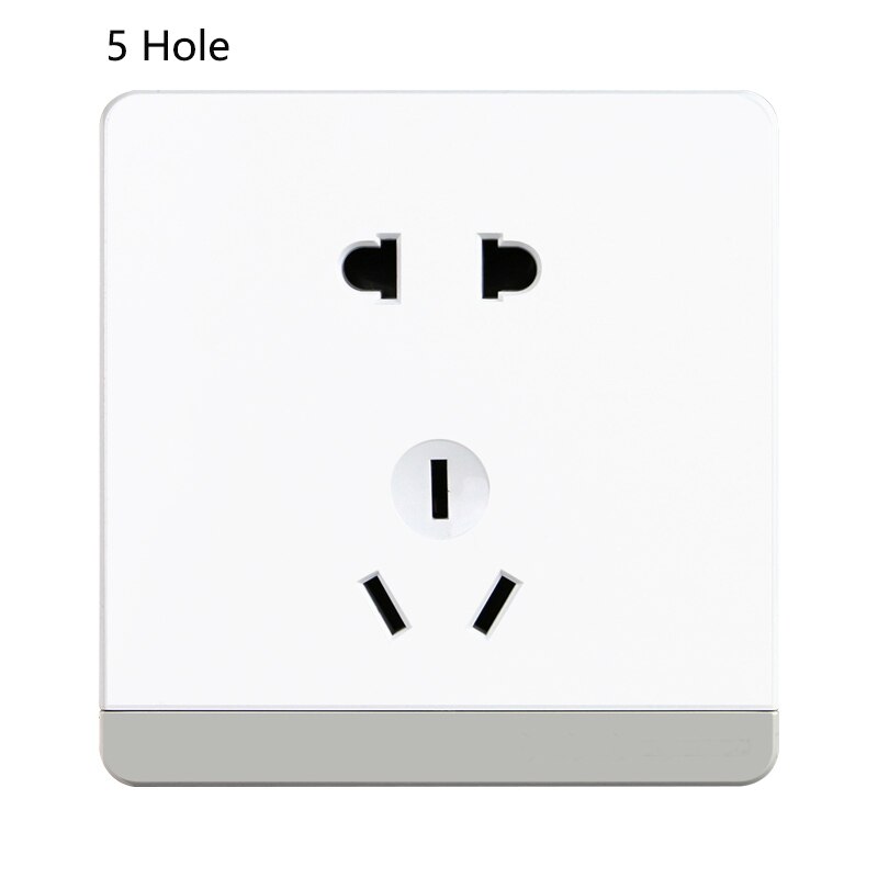 China Ccc Standaard Stopcontact, Wit 86 Stijl Plug Adapter Socket Outlet, Vlamvertragende Pc, tin Fosfor Brons, Ac 220-250 V