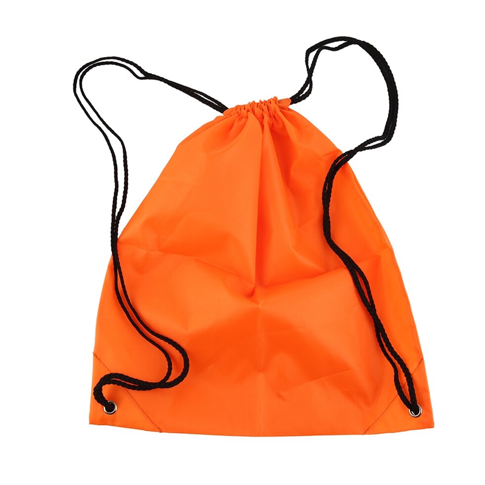 Premium School Drawstring Duffle Bag Sport Gym Swim Dance Shoe Backpack: orange