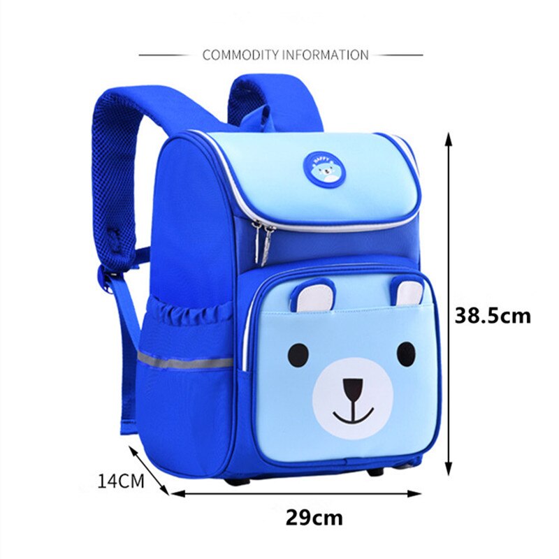 Grote capaciteit meisjes jongens 3d schooltassen kinderen orthopedische cartoon beer schooltas rugzak mochila infantil groep 1-5