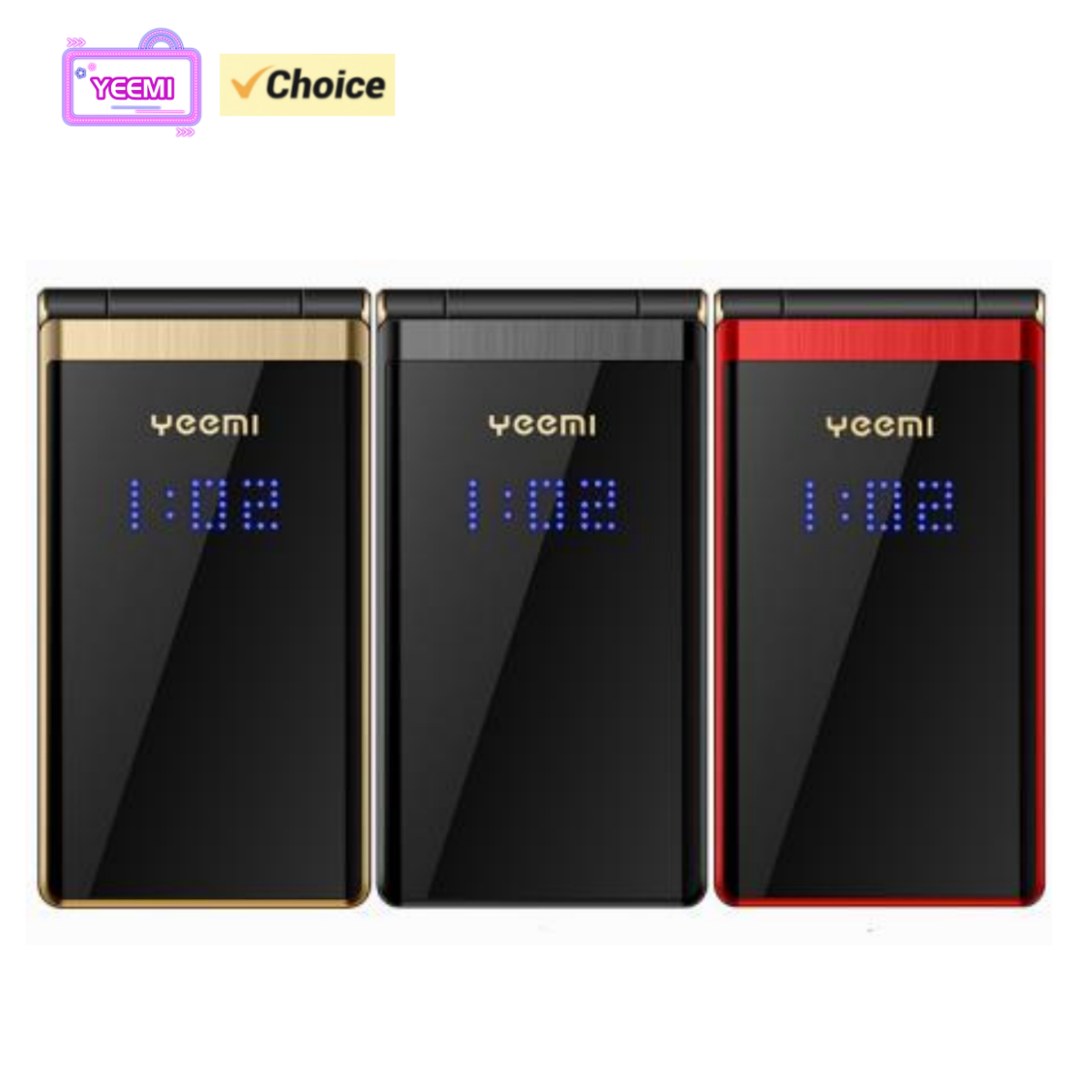 Yeemi  m2- c mobiele telefoon gsm mtk 2g klaptelefoon 2.8 inch dubbel scherm grote letters  mp3/mp4 spelers originele ontgrendelde mobiele telefoon