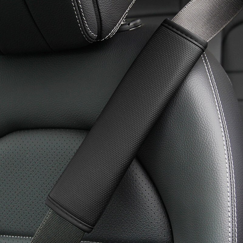 Autogordel Cover Porie Pu Ademend Universele Auto Seat Belt Covers Kussen Protector Veiligheid Riemen Schouder Bescherming