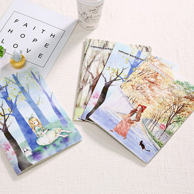 Creatieve Notebook B5 Grote Flamingo Sakura Kat Blue Whale Agenda note Diy's 30 pagina auto lijn notebook kantoorbenodigdheden bestand.
