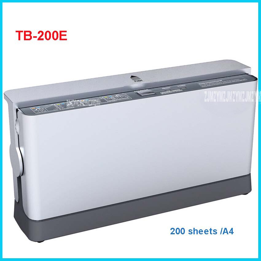 Machine à relier thermique, TB-200E, 200 feuilles, chauffage en 3Minutes, A4, bureau, 220V, largeur de liaison, 320mm
