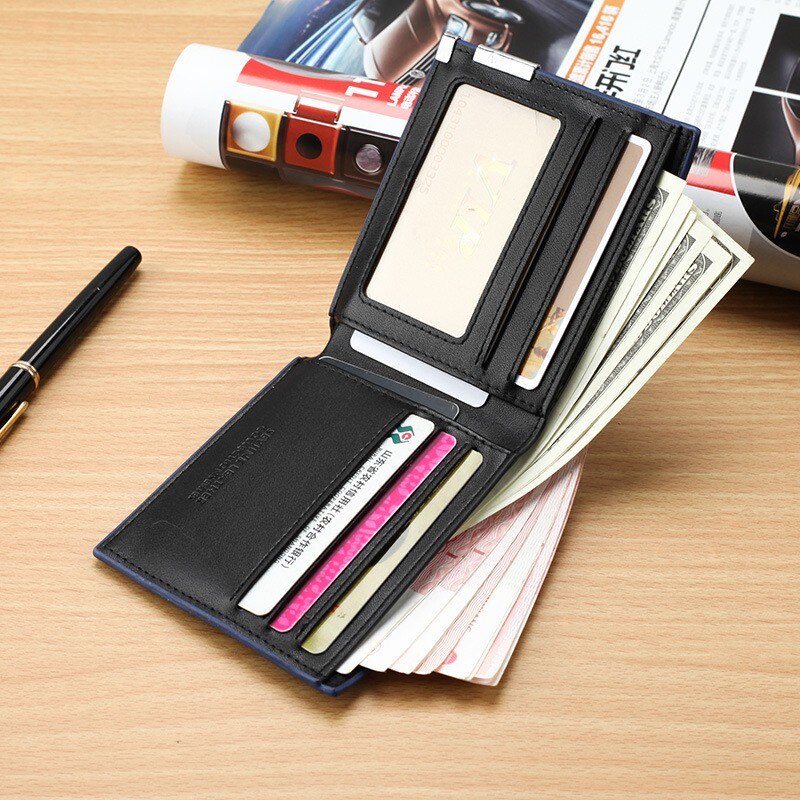 men's wallet brand short Wallets for Men with Coin Pocket Wallet ID Card Holder Purse Clutch carteira masculina