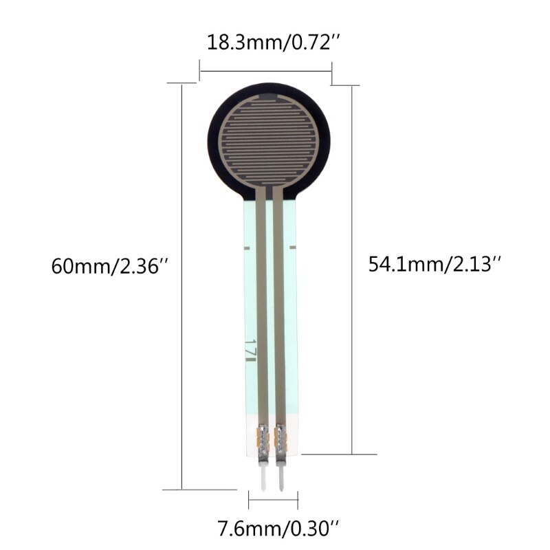 FSR402 0.5" Film Force Sensitive Resistor Force Sensor 0g~10kg For Arduino Tail