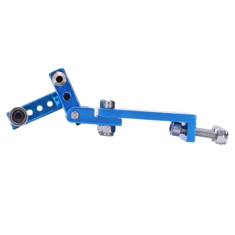 Aluminum Long Rc Boat Rudder With Water Pickup Absorbing Steering For Electric Gas Remote Control Model Parts Cnc(Blue 95Mm)