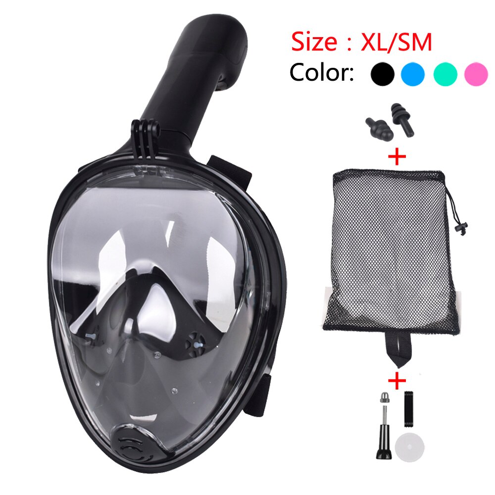 Volledige Gezicht Snorkelen Masker Set Duikbril Onderwater Zwemmen Training Scuba Mergulho Snorkelen Masker Voor Gopro Camera
