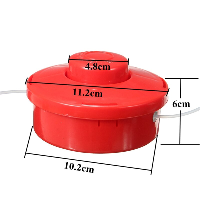 Tête de coupe universelle à brosse à deux fils, tondeuse à bosse, rouge, pour jardin, coupe gazon