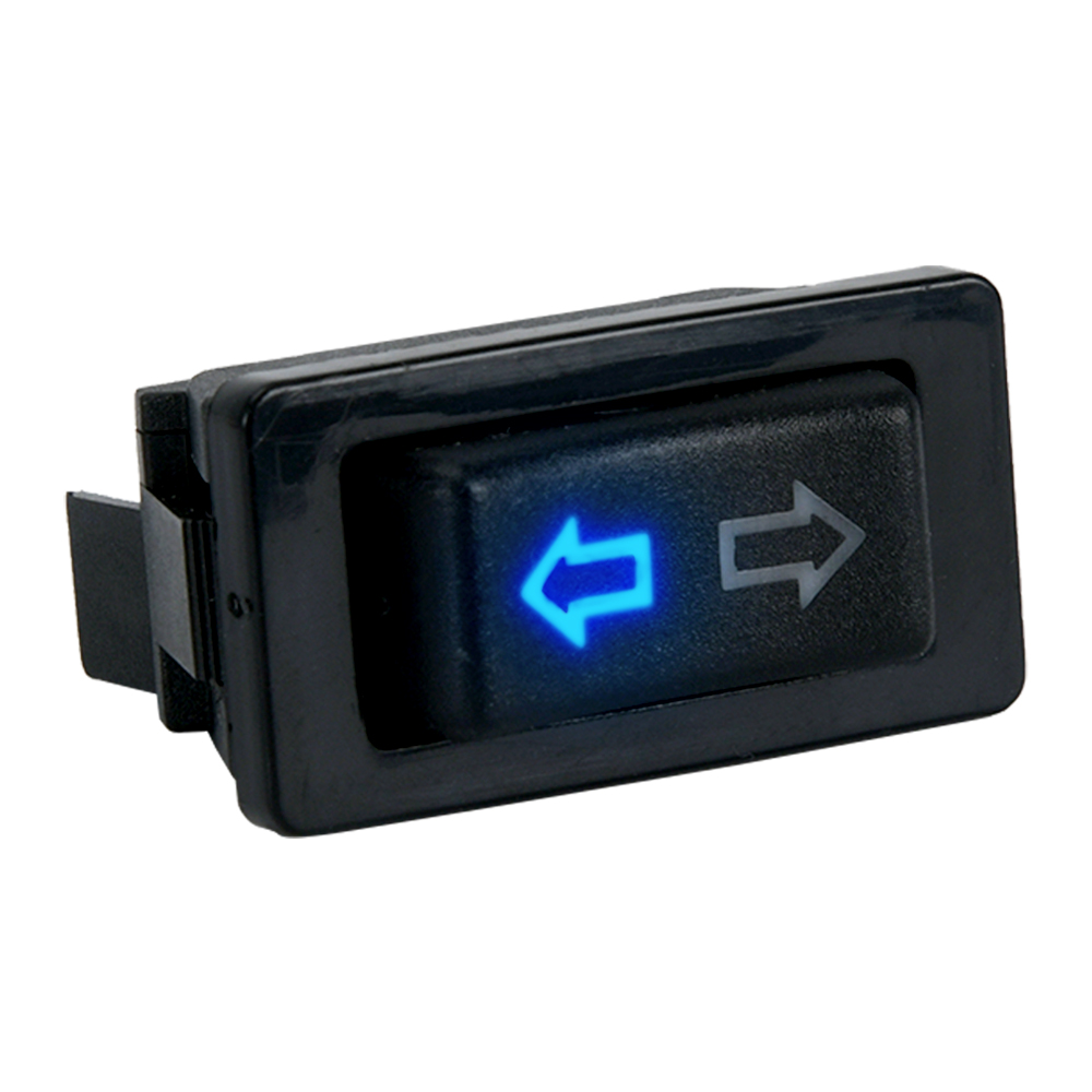 Universal- Auto Auto Fensterheber Schalter Hebe Schalter 5 Stift DC 12 V 20A Blau/verrotten Licht Farbe Und kabelbaum: Weiß