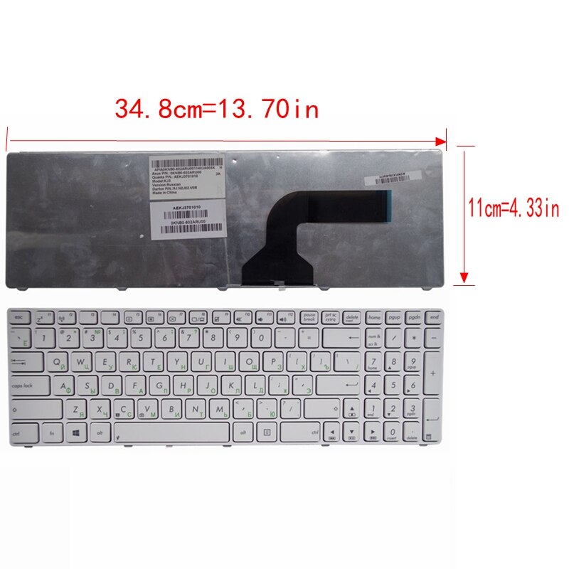 GZEELE FOR ASUS N61Ja N61Jq N61Jv N61VG N61VF N61VN K53E G53 G53JW K73 k72 k72s K73B K73E K73S k73sd RU russian Laptop keyboard