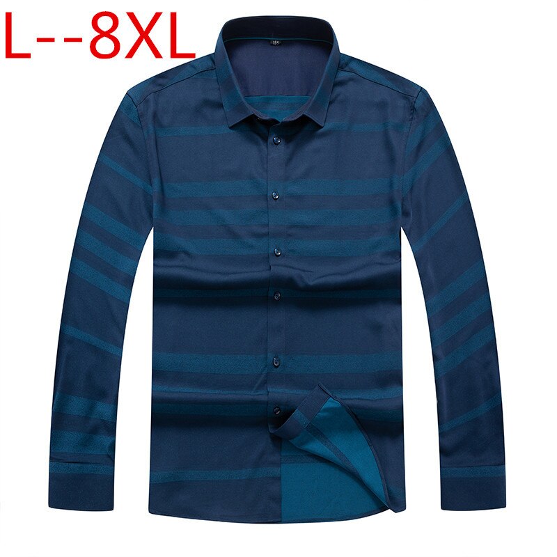 10xl 8xl stripete skjorte høst vinter flanell rød rutete skjorte herre skjorter lange ermer chemise homme bomull herre rutete skjorter: 1 / 7xl