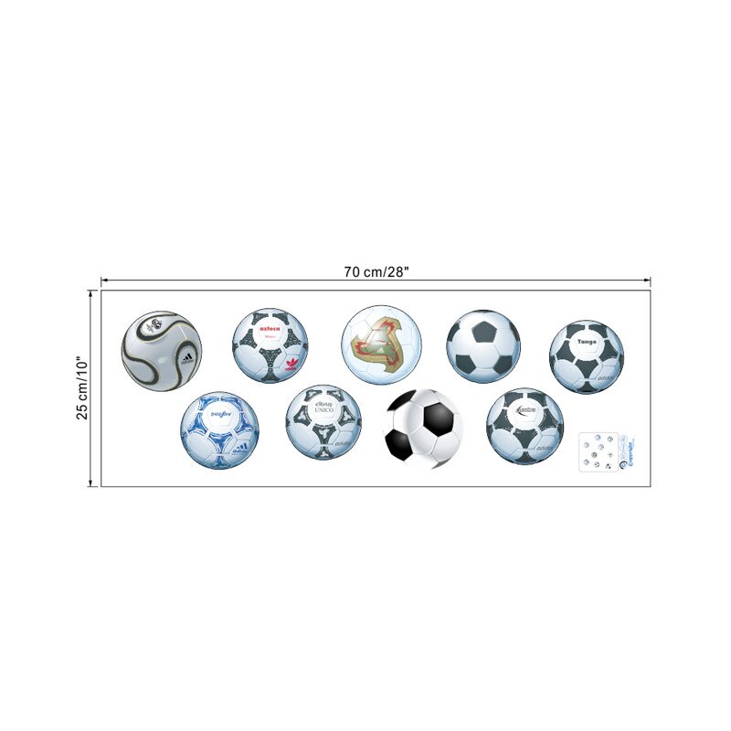 3d Window Blue football Soccer wall stickers for kids rooms living room bedroom wall decals boys room decoration: 944